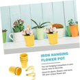 thumbnail image 4 of Large Metal Hanging Flower Pots Fence Hanging Balcony With Detachable Hook Multicolor Hanging Bucket For Indoor/Outdoor Decoration, 4 of 9