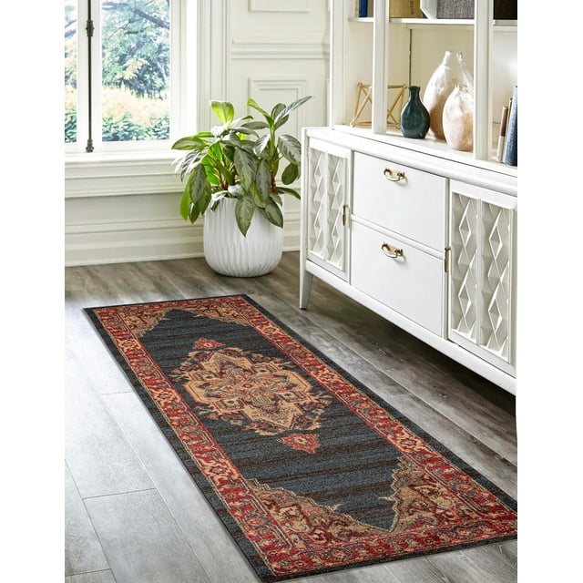 ECARPET Lux Traditional Runner Rug for Living Room, Bedroom, Dining Room, Entrance, Hallway and More.