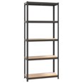 thumbnail image 3 of vidaXL 5-Layer Shelves 4 pcs Anthracite Steel&Engineered Wood, 3 of 5