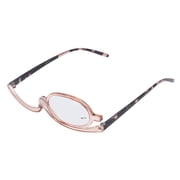 Makeup Reading Glasses, Lightweight Flip Lens Plastic Shelf Magnify Makeup Glasses  for Cosmetic for the Old +3.50,+4.00