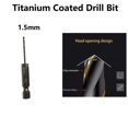 thumbnail image 1 of 1 Pcs HSS High Speed Steel Titanium Coated Drill Bit Set 1/4 Hex Shank 1.5mm, 1 of 9