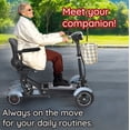 thumbnail image 3 of Durable Heavy Duty 4 Wheel Mobility Scooter for Seniors & Adult - Compact Electric Wheelchair w/ Huge Seat Space - 300 lbs Capacity - Matte Sky Blue, 3 of 9
