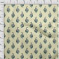 thumbnail image 3 of oneOone Viscose Chiffon Fabric Leaves & Floral Block Print Fabric By Yard 42 Inch Wide, 3 of 4