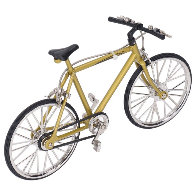 Bicycle Ornament, Metal Rubber Mini Bicycle Model Detachable Design For Bookshelf