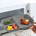 thumbnail image 3 of YIMWNYI Rectangular Compartment Tray, Party Tray, 3-Compartment Dinnerware, Easy to Clean Plastic Organizer, Thick Bottom Design, Multifunctional Tableware for Parties and Picnics, 3 of 6