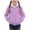 Purple, variant on Tranfacy Zip Up Hoodie Girls Hoodies Pullover 2-15 Years Solid Color Fashion Casual Winter Fleece Long Sleeve Hooded Zipper Sweatshirt with Pockets