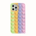 thumbnail image 1 of Fidget Toys Phone Case, Pop It Phone Case,Silicone Soft Protective Case,Pressure & Anxiety Relief Sensory Gadget Mobile Phone Protective Shell（iPhone 11Pro） Purple, 1 of 8