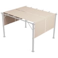 thumbnail image 1 of Outsunny 2 Pcs Auvent de Pergola 16 x 4 Pi, Protection UV pour Pergola, Kaki, 1 of 10
