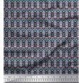 thumbnail image 1 of Soimoi Georgette Viscose Fabric Geometric Ethnic Fabric Prints by Yard 42 Inch Wide, 1 of 3