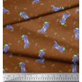 thumbnail image 2 of Soimoi polyester Crepe Fabric Floral,Envelope & Fox Kids Print Fabric by Yard 42 Inch Wide, 2 of 3