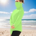 thumbnail image 1 of Ovbmpzd Hauts Verts pour Femmes Manches Longues Protection Solaire T-Shirts Unis Respirants Chemises pour Femmes P, 1 of 8