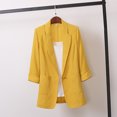 thumbnail image 3 of Manteau d'Été pour Femmes en Coton et Lin, Veste Ample Mi-Longue, 3 of 6
