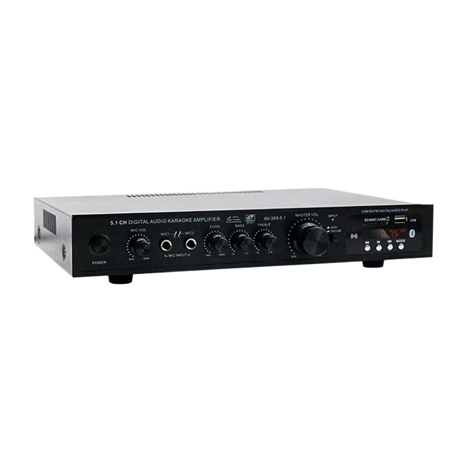 AV-369BT Bluetooth 5.1 Sound Speaker AMP 6 Channel HiFi Amplifiers Stereo Amplifier ,Easy to Operate