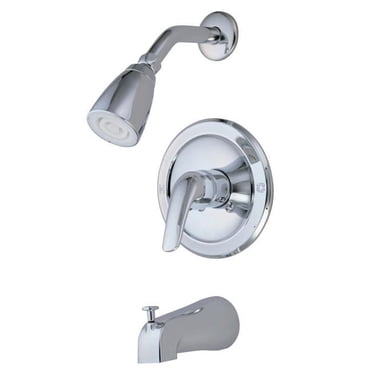 Kingston Brass KB531L Single Handle Tub & Shower Faucet, Chrome