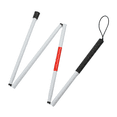 thumbnail image 1 of Folding Blind Cane Walking Stick with Red Reflective Tape for the Blind and Visually Impaired People,48 Inch Cane,1 x Folding Blind Cane Walking Stick, 1 of 6