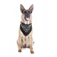 thumbnail image 1 of 2 Pack Paisley Polyester Pets Dogs Bandana Triangle Shape  - Oversized (Black), 1 of 2