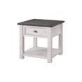 thumbnail image 1 of Martin Svensson Home Monterey Solid Wood End Table White with Grey Top, 1 of 2
