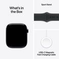 thumbnail image 3 of Apple Watch Series 10 GPS 46mm Jet Black Aluminum Case with Black Sport Band - M/L, 3 of 9