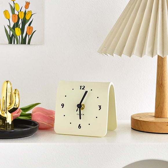 Desktop Clock with Quiet Accurate Timekeeping, Modern Decor for Living Rooms and Studies