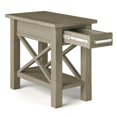 thumbnail image 3 of Simpli Home Kitchener Table d'Appoint Étroite en Bois Massif, Gris, 3 of 7