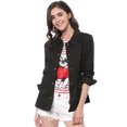 thumbnail image 1 of INSPIRE CHIC Women's Solid Drawstring Waist Flap Pocket Utility Jacket, 1 of 1