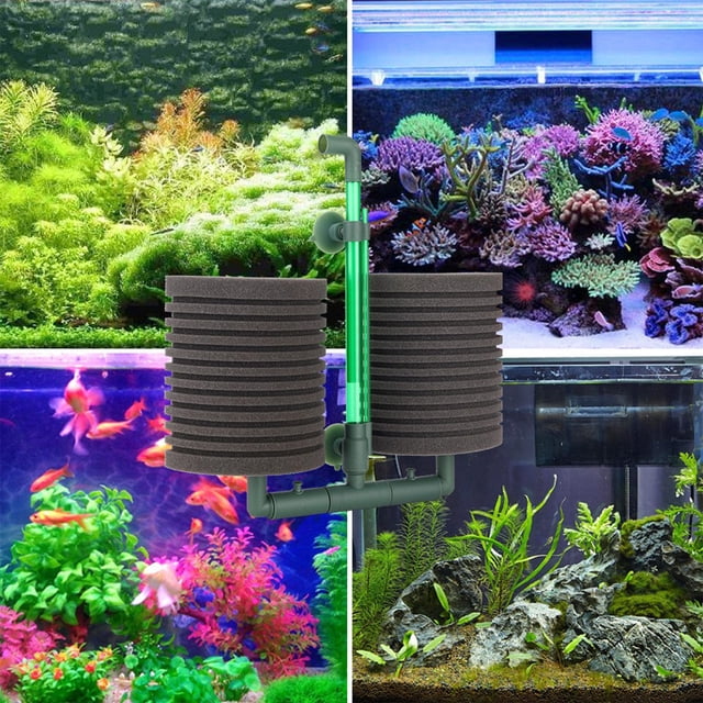 Fish Tank Filter Small Size, Pneumatic Silent Filter for Aquarium, Circulating Water Pump for Tank Cleaning and Maintenance