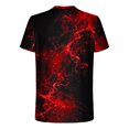 thumbnail image 4 of Qertyioot Hommes Imprimer Manches Courtes Col Rond T-shirt Casual Mode Manches Courtes Dégagement, 4 of 5