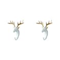 thumbnail image 3 of Wweixi Coat Hooks Easy To Install And Wide Application For Added In Daily Life White gold (deer) 2Set, 3 of 6