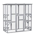 thumbnail image 1 of PawHut Catio d'Extérieur, Résistant aux Intempéries avec Plateformes, Gris, 1 of 10