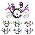 thumbnail image 2 of QualitChoice Disc Brake Set Professional Bikes Accessories Components Cycling Accessories Wheel Stopping Braking Kit Red Double Sides/Discs, 2 of 6
