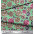 thumbnail image 2 of Soimoi Modal Satin Fabric Mandala Kaleidoscope Printed Fabric 1 Yard 42 Inch Wide, 2 of 3