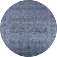 thumbnail image 1 of Ahgly Company Tapis d'Intérieur Rond Milieu du Siècle Moderne Bleu Azur Zone Orientale, 8' Rond, 1 of 6