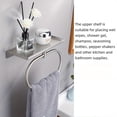 thumbnail image 2 of Catégorie de Produit Support de Rangement Anneau à Serviette Moderne avec Tablette Acier Inoxydable Porte-Serviette à Main Auto-Adhésif Sans Perçage Organisateur de Salle de Bain Installation Facile Acier Durable Conception Gain de Place, 2 of 4