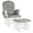 Gris Clair, variante sur Gymax Fauteuil Berçant Relax pour Chambre de Bébé, Fauteuil à Bascule à Glissière et Pouf avec Coussin, Brun