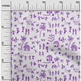 thumbnail image 2 of oneOone Velvet Violet Fabric Asian Floral Block Sewing Material Print Fabric By The Yard 58 Inch Wide, 2 of 4