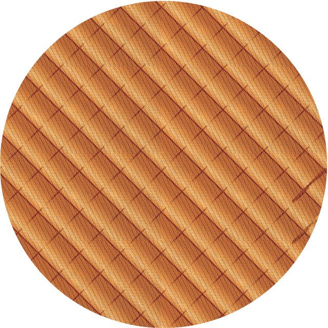 Ahgly Company Machine Washable Indoor Round Transitional Orange Red Orange Area Rugs, 5' Round