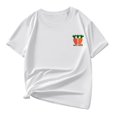 thumbnail image 1 of MEZZALL T-Shirts Multicolores Décontractés pour Enfants à Motif de Lettres Imprimé, Col Rond, Manches Courtes, Blanc, 140, 1 of 6