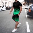 thumbnail image 1 of Men's Suits Contemporary Fashion Two-Piece Set Featuring 3D Digital Print Short Sleeve Top and Matching Shorts for Everyday Comfort and Style, 1 of 4