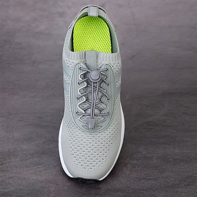 VONKY 2pairs Elastic Latex Shoelaces For Functionally Exempt Tying Shoes Prevent Falling Shoe Laces Coffee