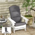 thumbnail image 2 of Outsunny Outdoor Adirondack Chair Cushion with Back Ties, Grey, 2 of 10