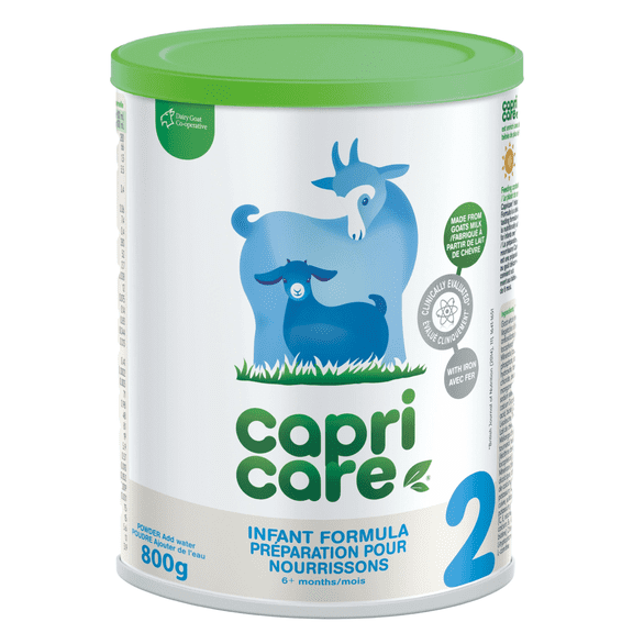 Capricare - Préparation au lait chèvre entier pour bébés stade 2 (6+ mois) - 800 g en poudre