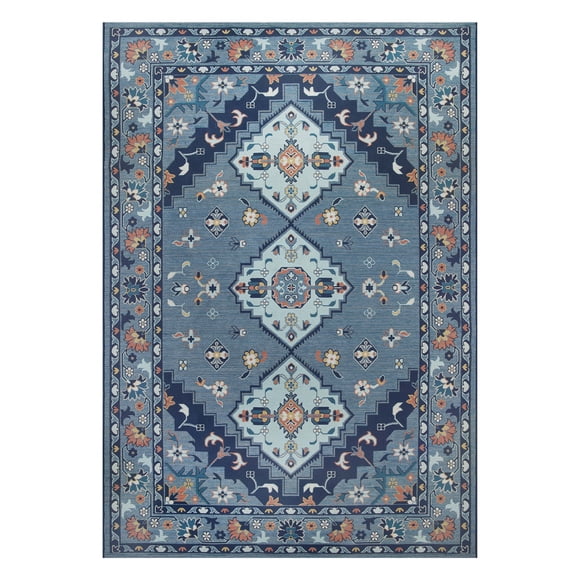 Tapis extérieur à médaillons Bleu indigo 213 cm x 305 cm Better Homes & Gardens