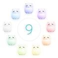 thumbnail image 3 of Bear Owl Shape LED Nursery Night Light Kids Baby Silicone Pat Color Change Lamp, 3 of 8