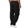 thumbnail image 2 of Faithtur Men Straight Pants Middle Waist Loose Pockets Casual Fall Trousers, 2 of 3