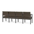thumbnail image 5 of Lenox Steel Reception Waiting Room 4 Seats Chair / Charcoal Steel / Brown, 5 of 5