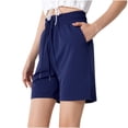 thumbnail image 1 of Timegard Womens Workout Shorts Elastic Waisted Drawstring Trackshorts Active Hiking Yoga Shorts with Pocket, 1 of 3