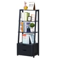 thumbnail image 3 of Patiojoy 4-Tier Ladder Bookshelf Storage Display Bookcase with 2 Drawers, 3 of 9