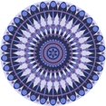 thumbnail image 1 of Ahgly Company Tapis Rond Lavable en Machine Intérieur Transitionnel Violet Pervenche Profond, 3 Pieds Rond, 1 of 7