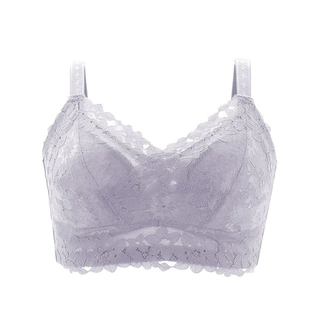 CNKOO Women‘s Solid Color Ultra Thin Bra Anti Sag Minimizing Effect Wire Back Smoothing Side Support Lingerie