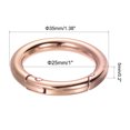 thumbnail image 2 of Unique Bargains 35x25x5mm Round Zinc Alloy Spring Gate O Ring Snap Clip Buckle, Rose Gold 10 Pack, 2 of 5